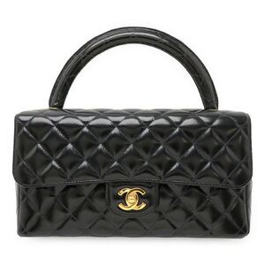 Chanel Matelasse Enamel Leather Handbag